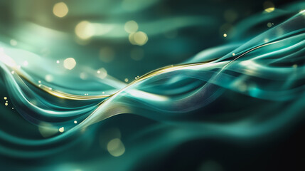 Abstract digital background electromagnetic wave background Innovation digital wave, information technology background and luxury background with golden line decoration and curve light effect