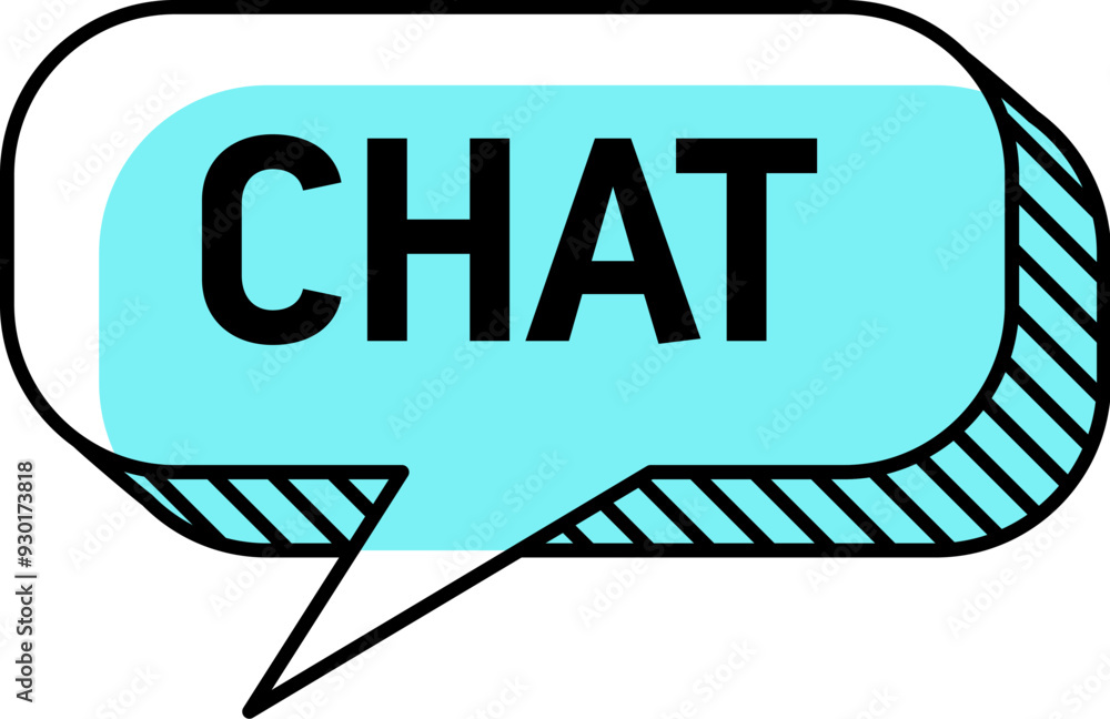 Poster memphis speech bubble and chat message cloud with text, vector template. message bubble frame in mem