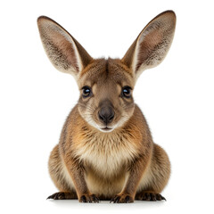 Fototapeta premium Close up of wallaby, isolated on white background