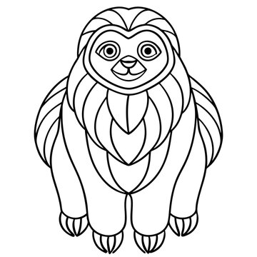 recommend clip art: A  white coloring page line art vector