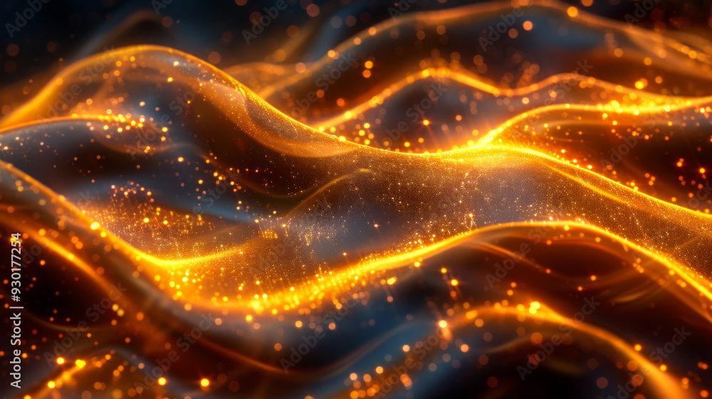 Aufkleber the image is a computer generated image of a wave with lots of sparkles. the scene is energetic and 