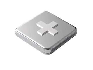 a silver box with a cross on it