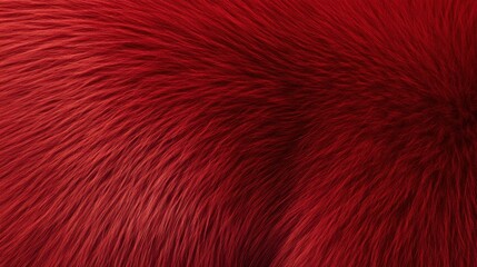 Fototapeta premium Vibrant Red Fur Texture Close-Up - Abstract Background