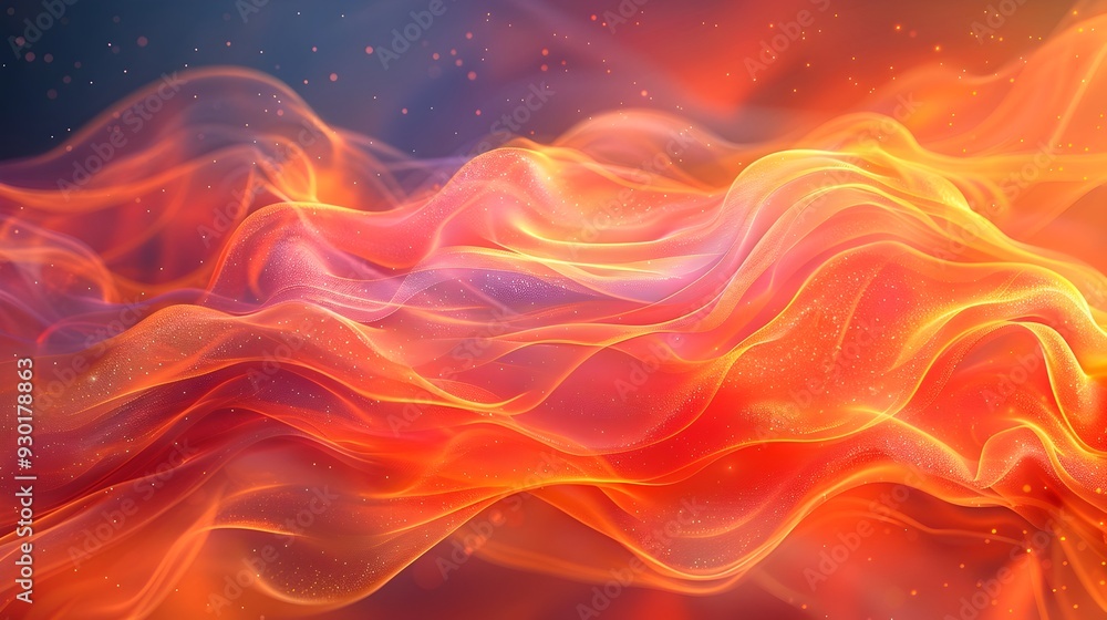 Poster fiery elemental abstract background with flowing vibrant patterns