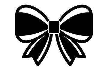 Design a flat vector black festive bow art vector