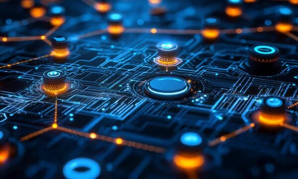 Abstract Futuristic Technology Circuit Board