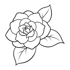 Flower Drawing Silhouette Design Vector Illustration Clipart Eps