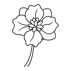 Flower Drawing Silhouette Design Vector Illustration Clipart Eps
