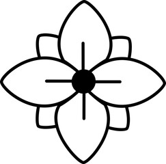 Doodle Flower Line Art