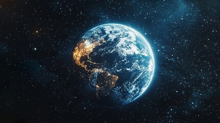 Our planet Earth is in trouble. Shot from the galaxy.