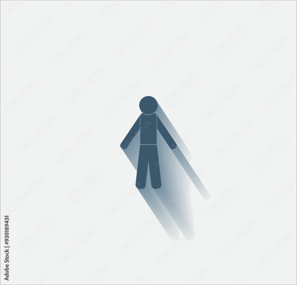 Poster vector dark color icon with shadow on light background