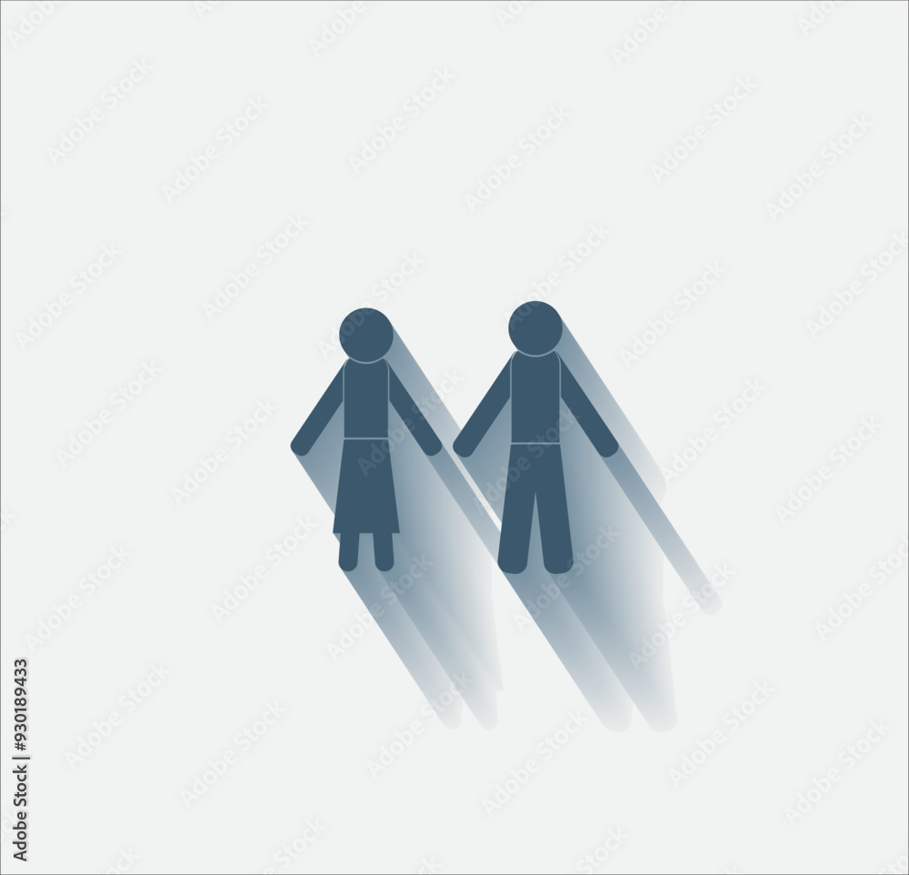 Poster vector dark color icon with shadow on light background