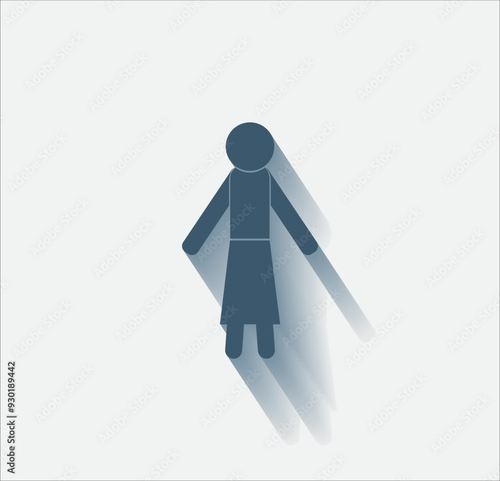 Poster vector dark color icon with shadow on light background