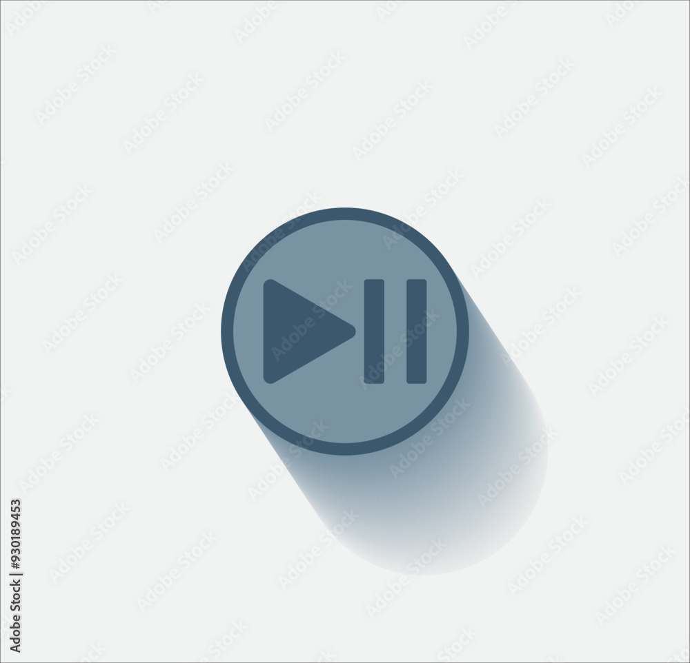Poster vector dark color icon with shadow on light background