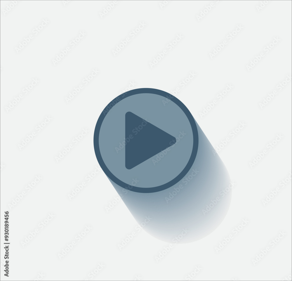 Poster vector dark color icon with shadow on light background