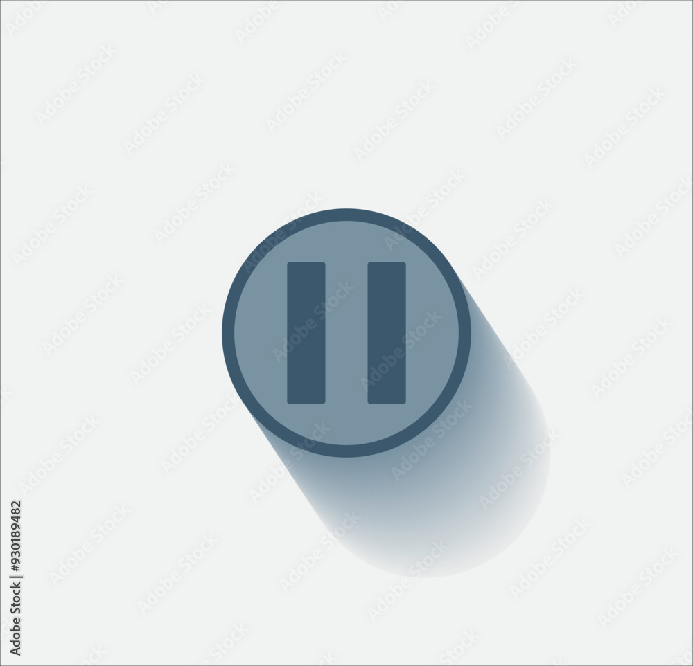 Poster vector dark color icon with shadow on light background