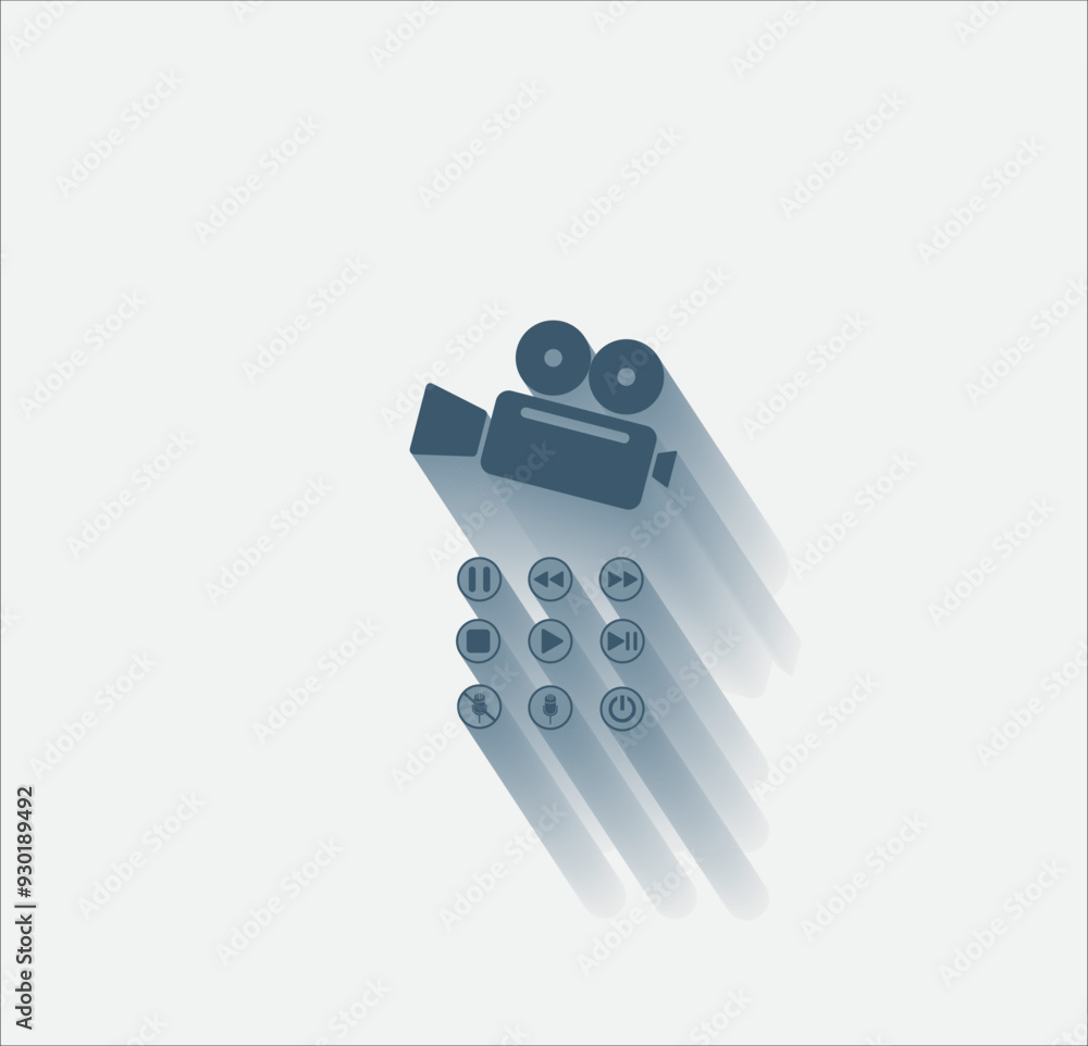 Poster vector dark color icon with shadow on light background