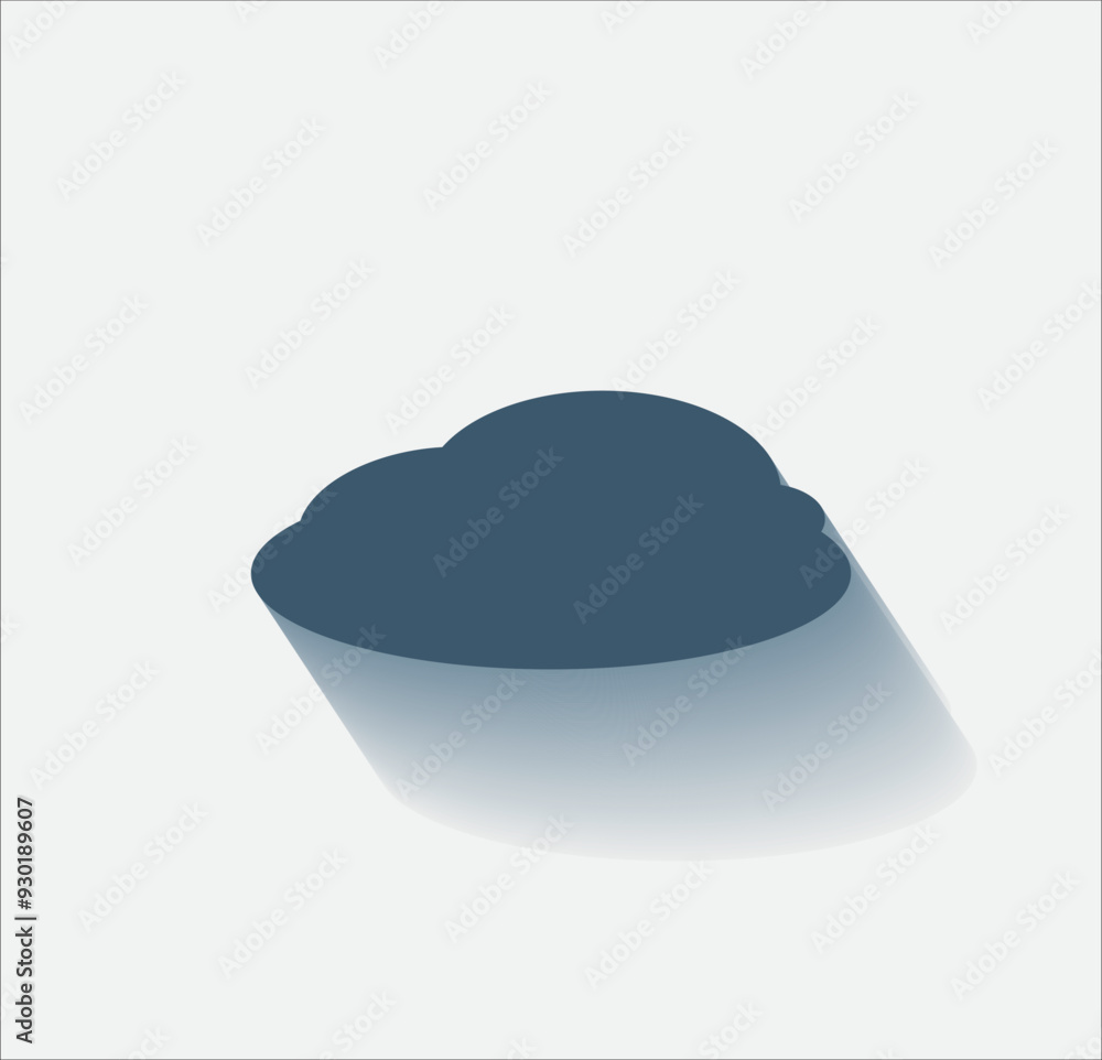 Poster vector dark color icon with shadow on light background