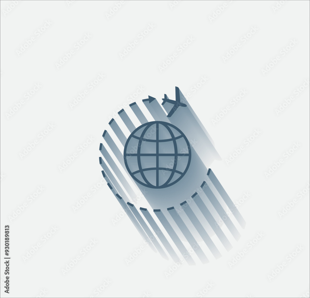 Poster vector dark color icon with shadow on light background
