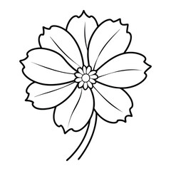 Flower Drawing Silhouette Design Vector Illustration Clipart Eps