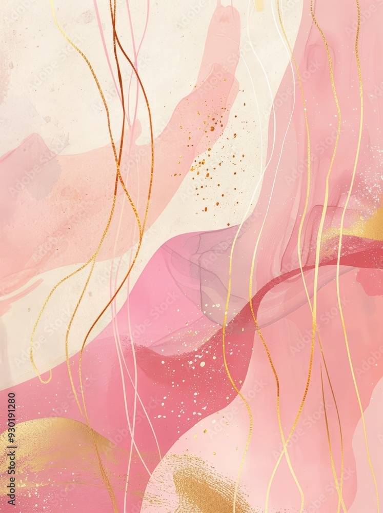 Poster Abstract pink art