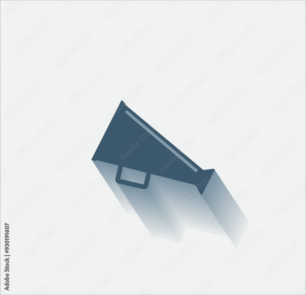 Poster vector dark color icon with shadow on light background