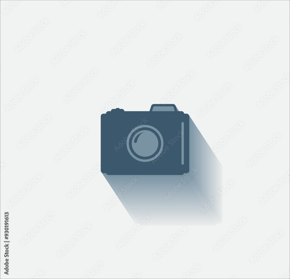 Poster vector dark color icon with shadow on light background