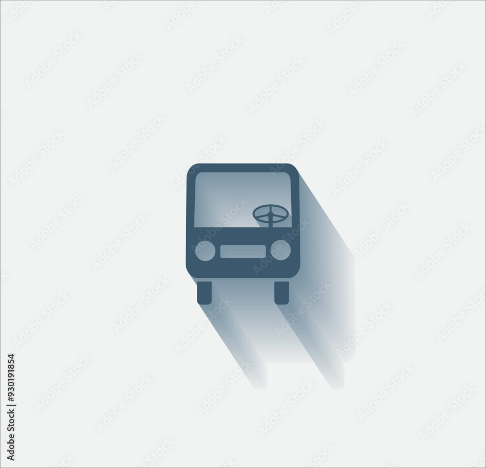 Poster vector dark color icon with shadow on light background