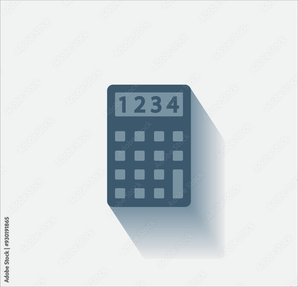 Poster vector dark color icon with shadow on light background