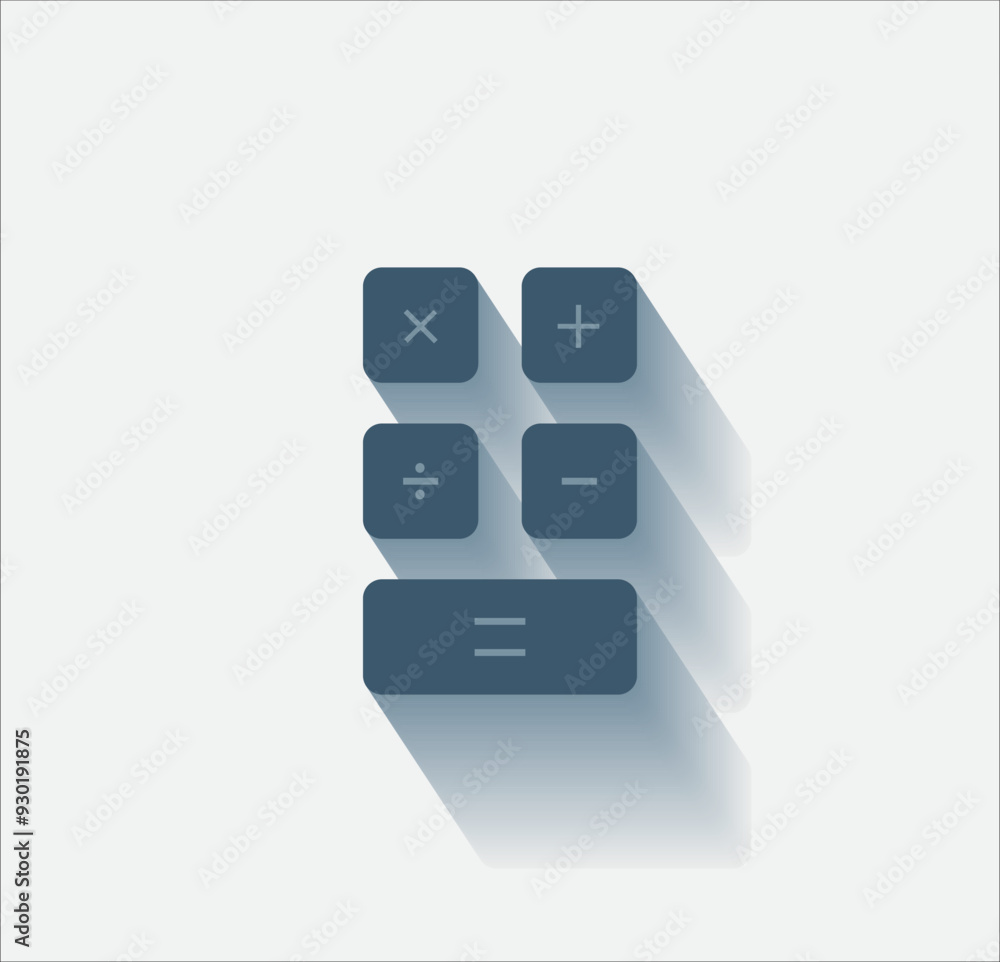 Poster vector dark color icon with shadow on light background