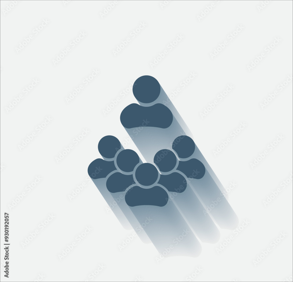 Poster vector dark color icon with shadow on light background