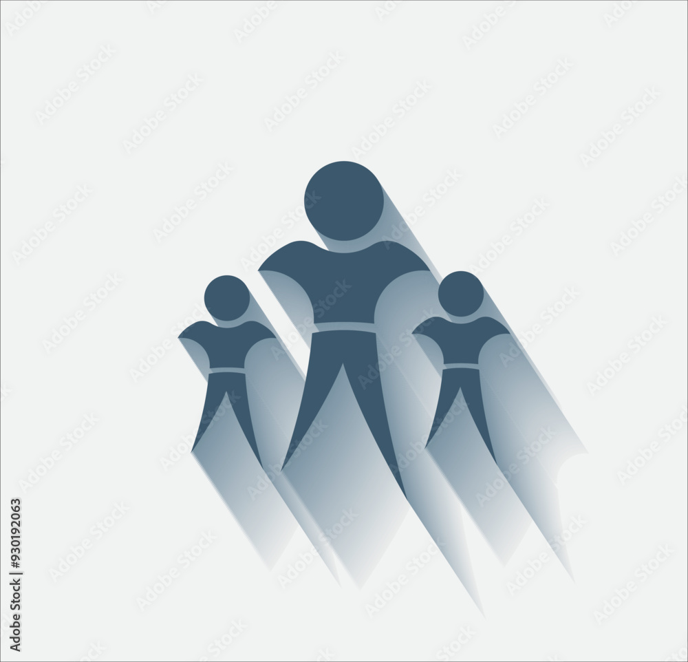 Poster vector dark color icon with shadow on light background