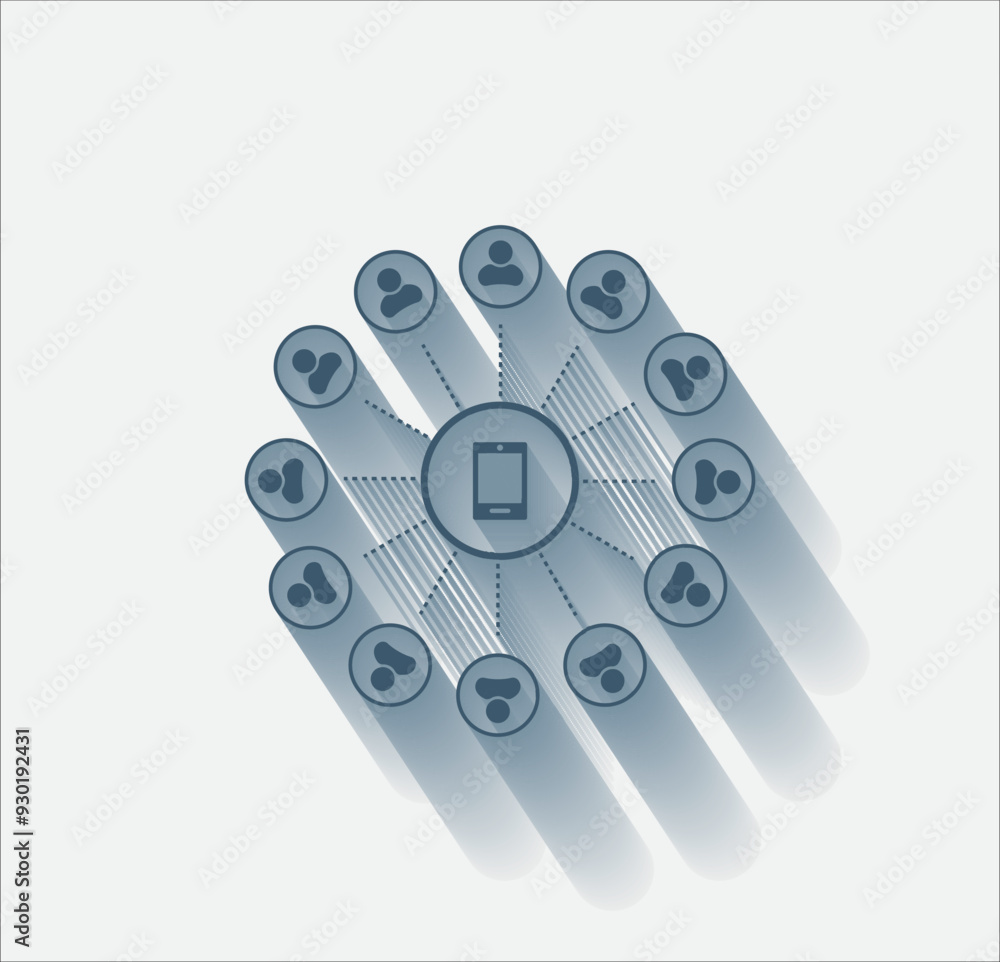 Poster vector dark color icon with shadow on light background