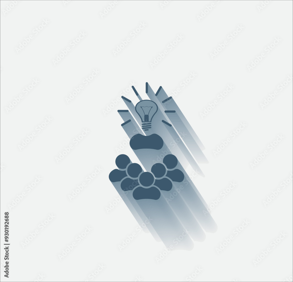 Poster vector dark color icon with shadow on light background