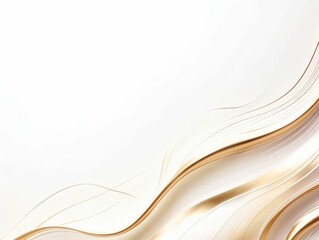 Obraz premium Free plain white background with gold wave