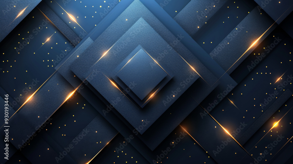 Poster dark blue background with geometric shapes. gradient colors in diagonal lines. abstract background. 