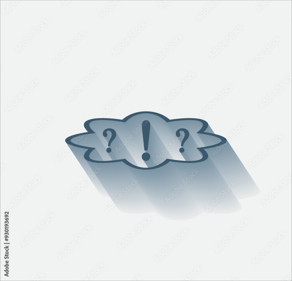 Poster vector dark color icon with shadow on light background
