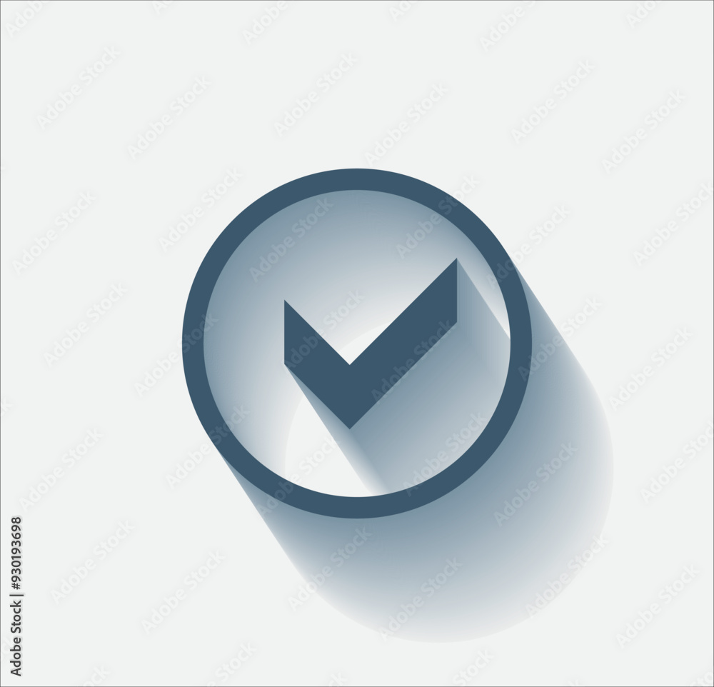 Poster vector dark color icon with shadow on light background
