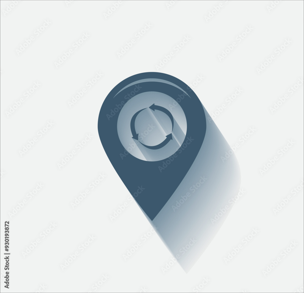 Poster vector dark color icon with shadow on light background