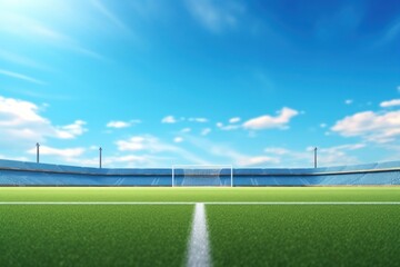 Fototapeta premium Football outdoors stadium field.
