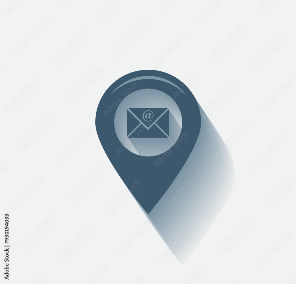 Poster vector dark color icon with shadow on light background