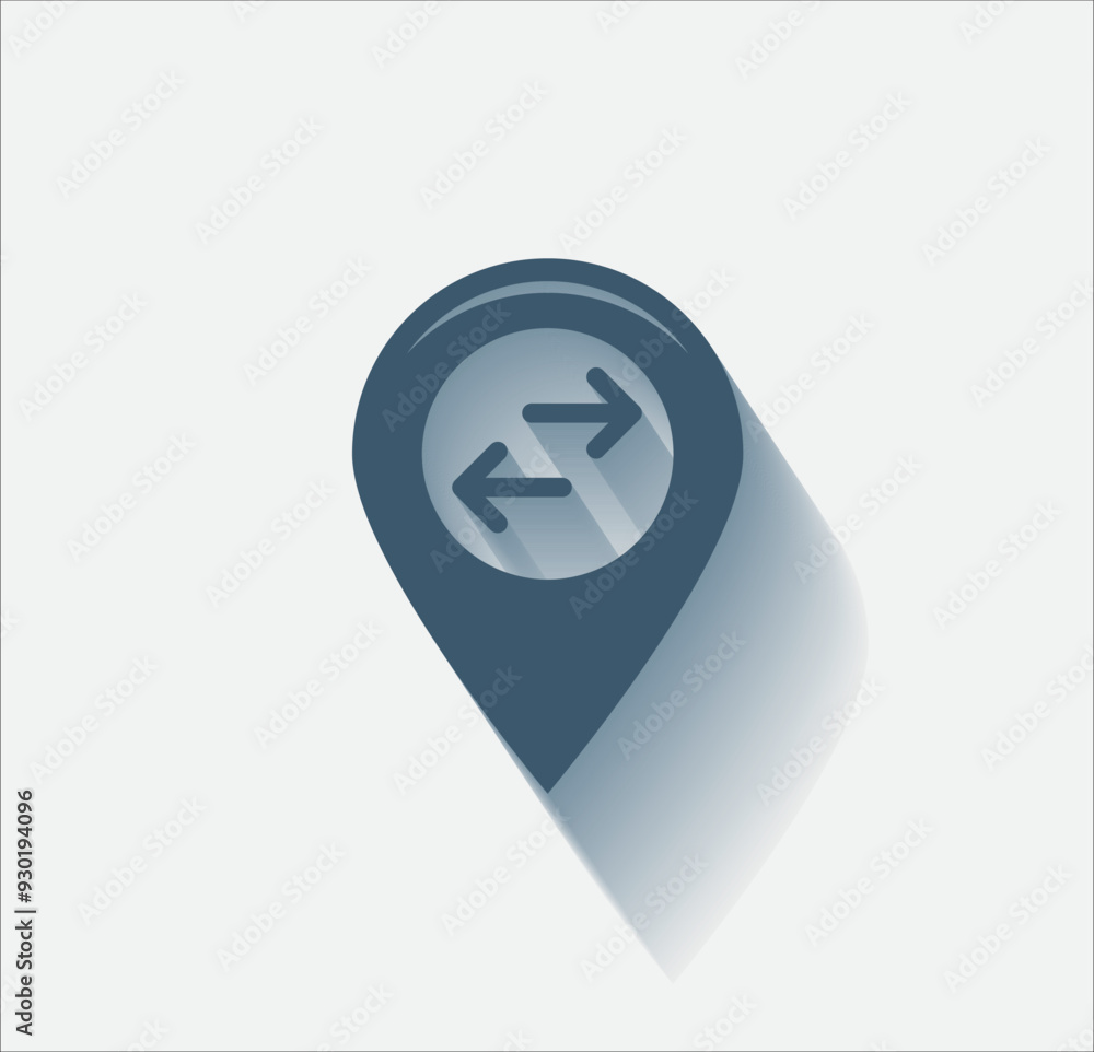 Poster vector dark color icon with shadow on light background