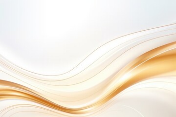 Obraz premium Free plain white background with gold wave