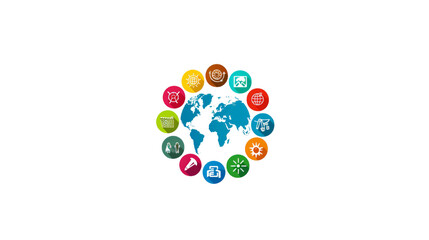 Sustainable development goals icon, transparent background PNG