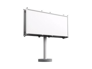 a white billboard on a white background