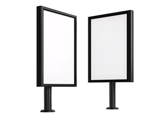 a two black billboards