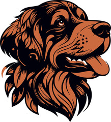 Dog head silhouette vector eps