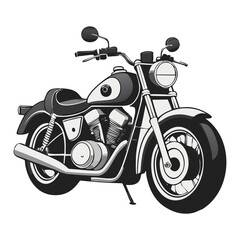 Harley Motorcycle on a white background