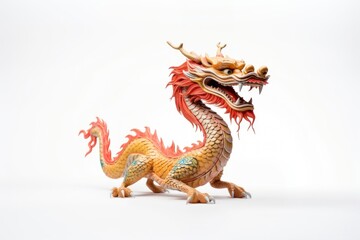 Chinese Dragon dragon animal white background.