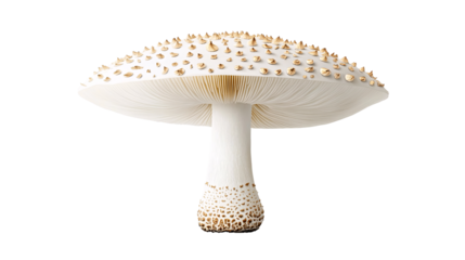 a mushroom with a white base